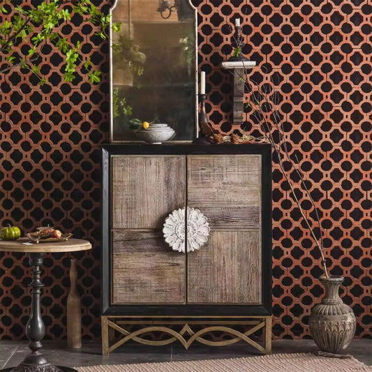 Retro Solid Wood Cabinet Storage Cabinet