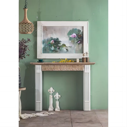 Wooden Carving Craft Entryway Hallway Console Table