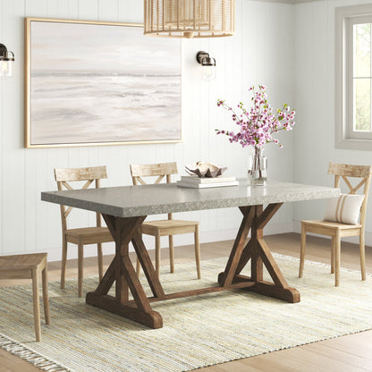 Broville Solid Wood Base Dining Table